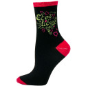Go Green Women's Crew Socks - 1 Pair - Black - Eco Love