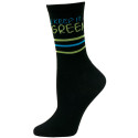 Go Green Women's Crew Socks - 1 Pair - Black - I Keep it Green
