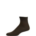 Sole Pleasers Men's Brown Diabetic Quarter Socks - 3 Pairs
