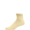Sole Pleasers Men's Tan Diabetic Quarter Socks - 3 Pairs