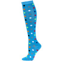 Julietta Women's Bright Polka Dot Knee Socks - 1 Pair - Blue Multi