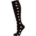 Julietta Polka Dot Knee Socks - 1 Pair - Black/Gray