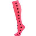 Julietta Polka Dot Knee Socks - 1 Pair - Pink/Black