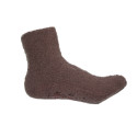 Mopas Brown Fuzzy Soft Non-Skid Slipper Socks - 1 Pair 