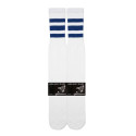 Dream Field Tube Socks - 4 Pairs - White with Blue Stripe 