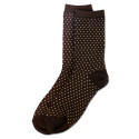 K. Bell Women's Pindot Crew Socks - Chestnut Brown