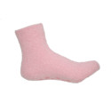 Mopas Kid's Pink Fuzzy Soft Non-Skid Slipper Socks - 1 Pair 