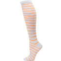 Sockaholic Women's Metallic Stripe Knee Sock - 1 Pair - Grey / Gold