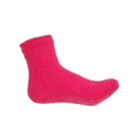 Mopas Kid's Red Fuzzy Soft Non-Skid Slipper Socks - 1 Pair 