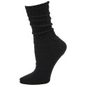 Black Cotton Slouch Socks - 1 Pair