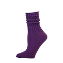 Purple Cotton Slouch Socks - 1 Pair