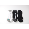 Running Mate Men's Striped Socks - 3 Pairs - Assorted (White, Black)