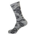 Unisex Crew Swag Leaf Socks Grey with Black - 2 pairs