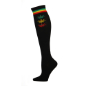 Julietta Rasta Black Stripe Over the Knee Socks - 1 Pair 