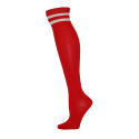 Julietta Retro Stripe Over the Knee Socks - 1 Pair - Red