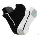 Running Mate Men's Striped Socks - 3 Pairs - Assorted (White, Black, Gray)