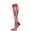 Yelete Hearts And Spots Knee Socks - 1 Pair - Red and Black
