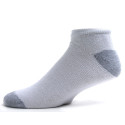 American Made Men's Gray Heel and Toe Low Cut Socks - 3 Pairs