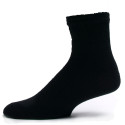Sole Pleasers Men's Black Diabetic Quarter Socks - 3 Pairs