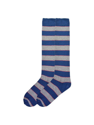 K. Bell Women's Recycled Cotton Stripe Knee High Socks - Blue