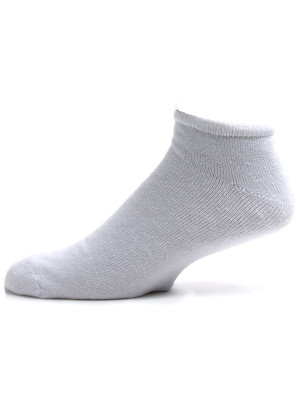 American Made Men's King Size White Low Cut Socks - 3 Pairs