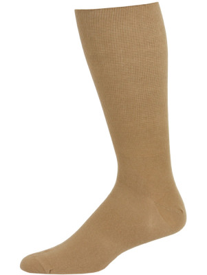 Extra Wide Men's Dress Socks - 1 Pair - Tan