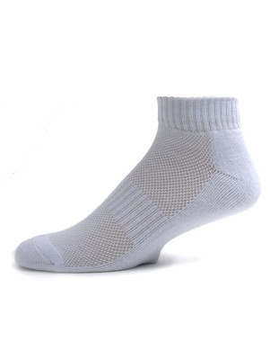 Running Mate Men's Quarter Socks - 3 Pairs - Solid White