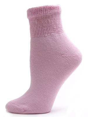 Sole Pleasers Women's Pink Diabetic Quarter Socks - 3 Pairs