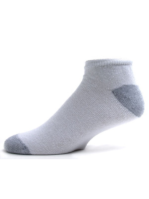 American Made Men's Gray Heel and Toe Low Cut Socks - 3 Pairs