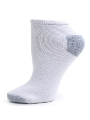 Excell Women's Full Cushion Socks - 3 Pairs - White with Gray