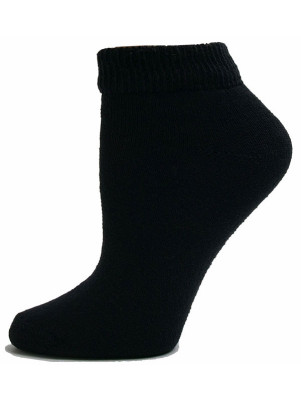 Sole Pleasers Women's Black Low-Cut Diabetic Socks - 3 Pairs