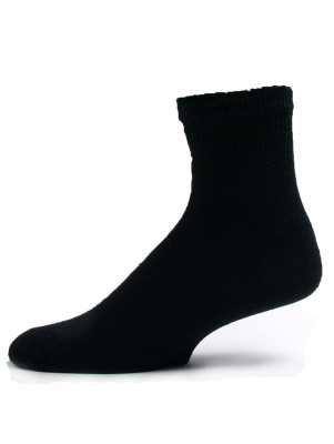 Sole Pleasers Men's King Size Black Diabetic Quarter Socks - 3 Pairs