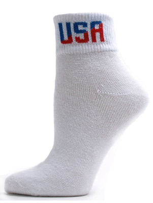 American Made Women's USA Logo Quarter Socks - 3 Pairs