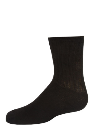 American Made Kid's Black Crew Socks - 3 Pairs - Black