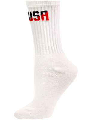 American Made Women's USA Logo Crew Socks - 3 Pairs