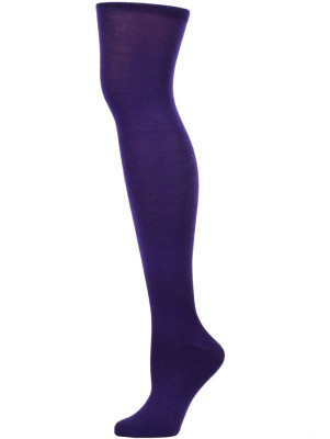 J. Ann Solid Over the Knee Socks - 1 Pair