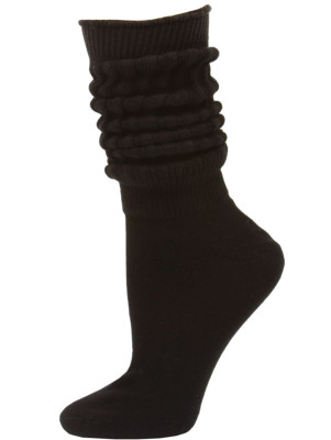 Credos Women's Extra Heavy Slouch Socks - 1 Pair - Black