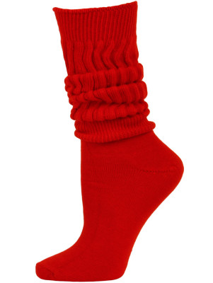 Credos Women's Extra Heavy Slouch Socks - 1 Pair - Red