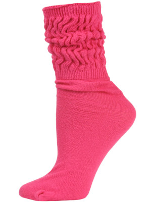 Millennium Women's Slouch Socks - 1 Pair - Hot Pink