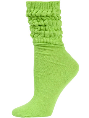 Millennium Women's Slouch Socks - 1 Pair - Lime Green
