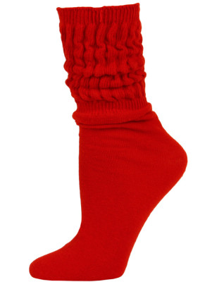 Millennium Women's Slouch Socks - 1 Pair - Red