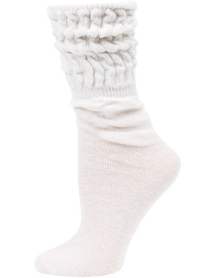 Millennium Women's Slouch Socks - 1 Pair - White