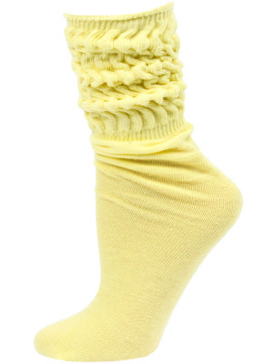 Millennium Women's Slouch Socks - 1 Pair - Light Yellow