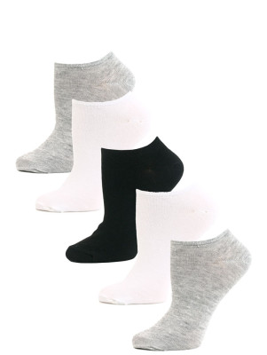 Get Active Women's Solid No Show Socks - 5 Pairs