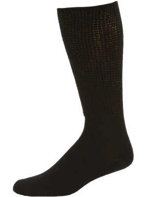 Physician's Choice Women's Black Extra Comfort Diabetic Over The Calf Socks - 3 Pairs