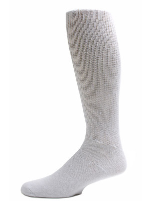 Sole Pleasers Men's White Diabetic Over the Calf Socks - 3 Pairs