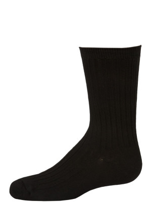 Empire Boy's Black Ribbed Dress Socks - 3 Pairs - Black