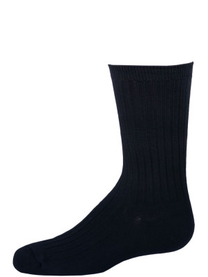 Empire Boy's Navy Ribbed Dress Socks - 3 Pairs - Navy Blue