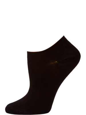 Chatties Women's Solid Color Microfiber No Show Socks - 1 Pair - Black