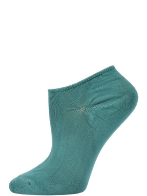 Chatties Women's Solid Color Microfiber No Show Socks - 1 Pair - Seafoam Green